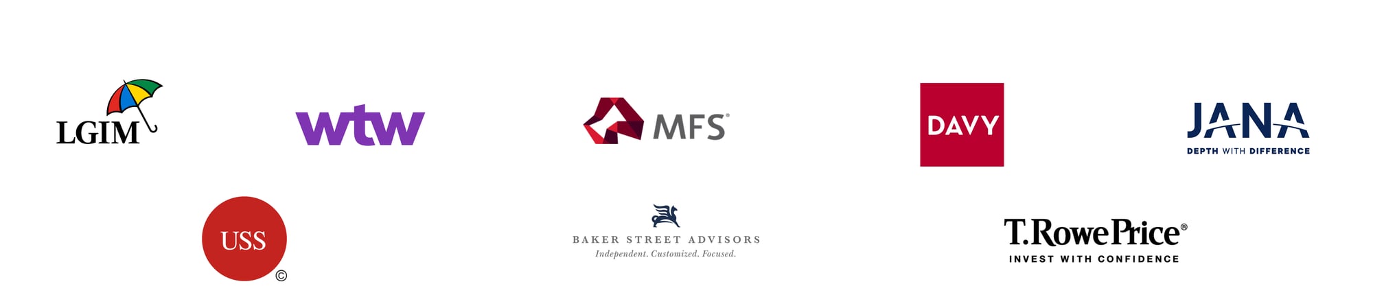 Client logos section